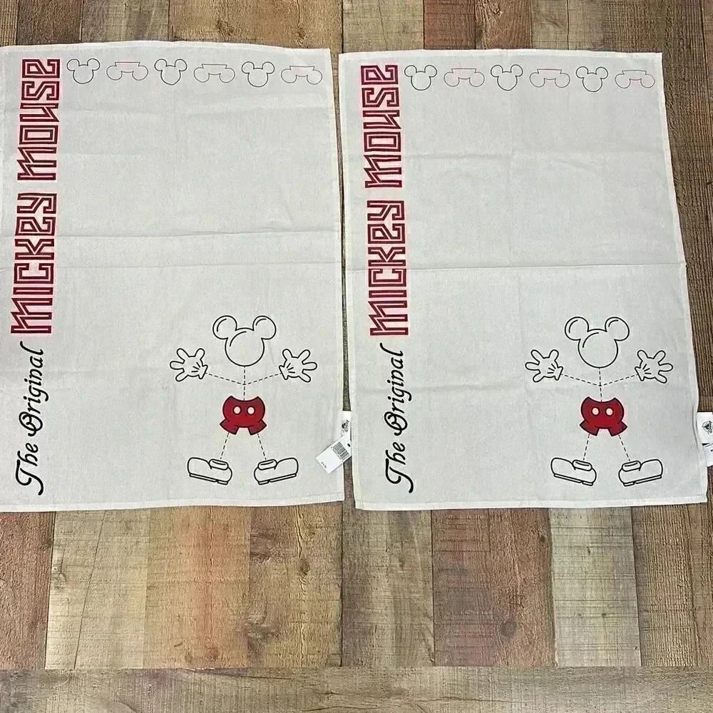 NWT Disney Parks The Original Mickey Mouse Cotton Kitchen Dish Tea Towels- Set